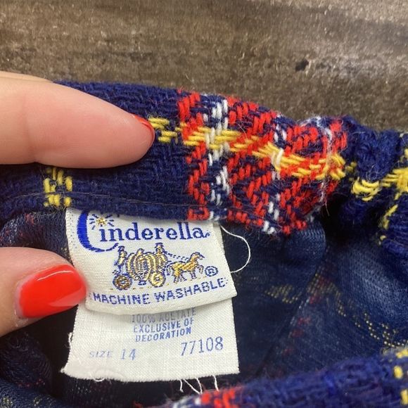 NWT 70s Dead Stock Cinderella Frocks Rosenau Bros Plaid Flare Leg Pants - Picture 10 of 10